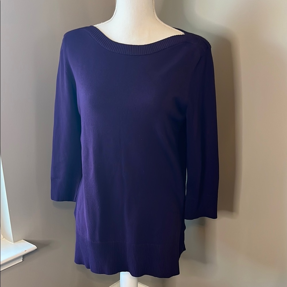 Purple 3/4 Sleeve Sweater